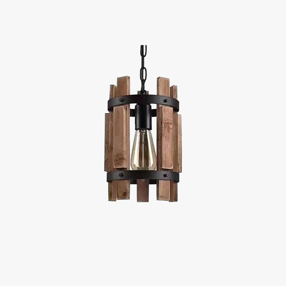 Epoch Retro LED Pendelleuchte Metall/Holz Wohnzimmer/Schlafzimmer