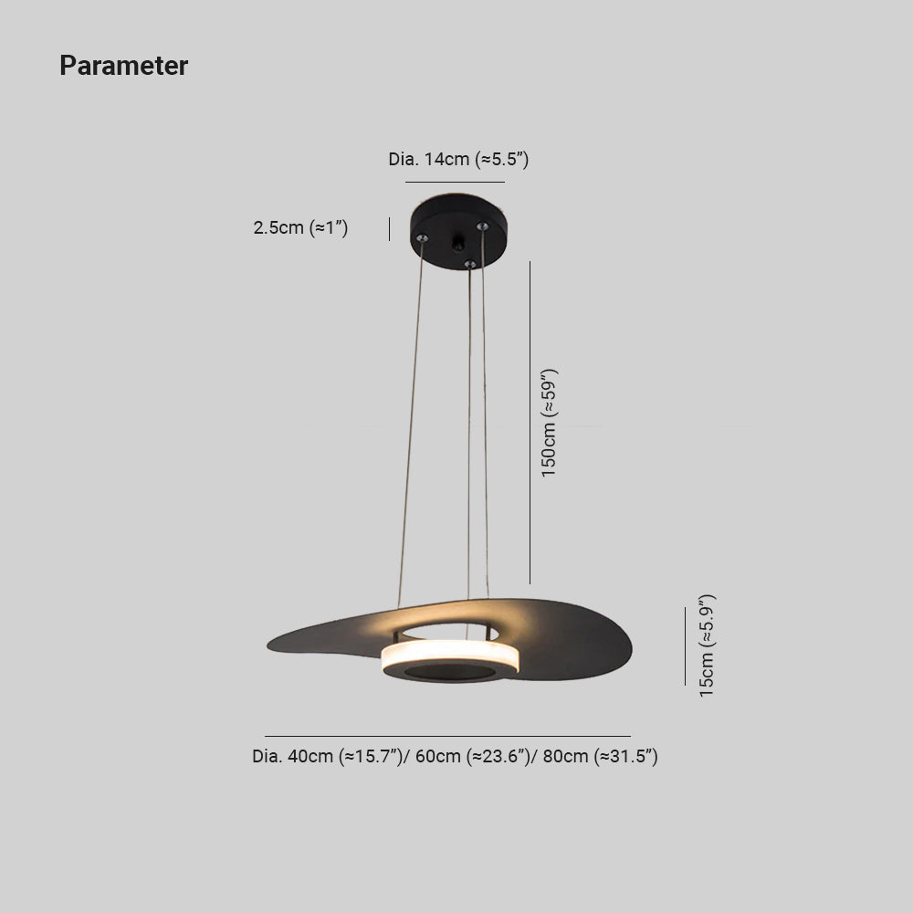 Arisha Mordern LED Pendelleuchte Schwarz Weiß Acryl Wohnzimmer