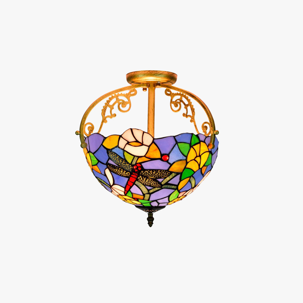 Arisha Vintage Acryl Flush Mount Deckenleuchte Multicolour Metall Glas