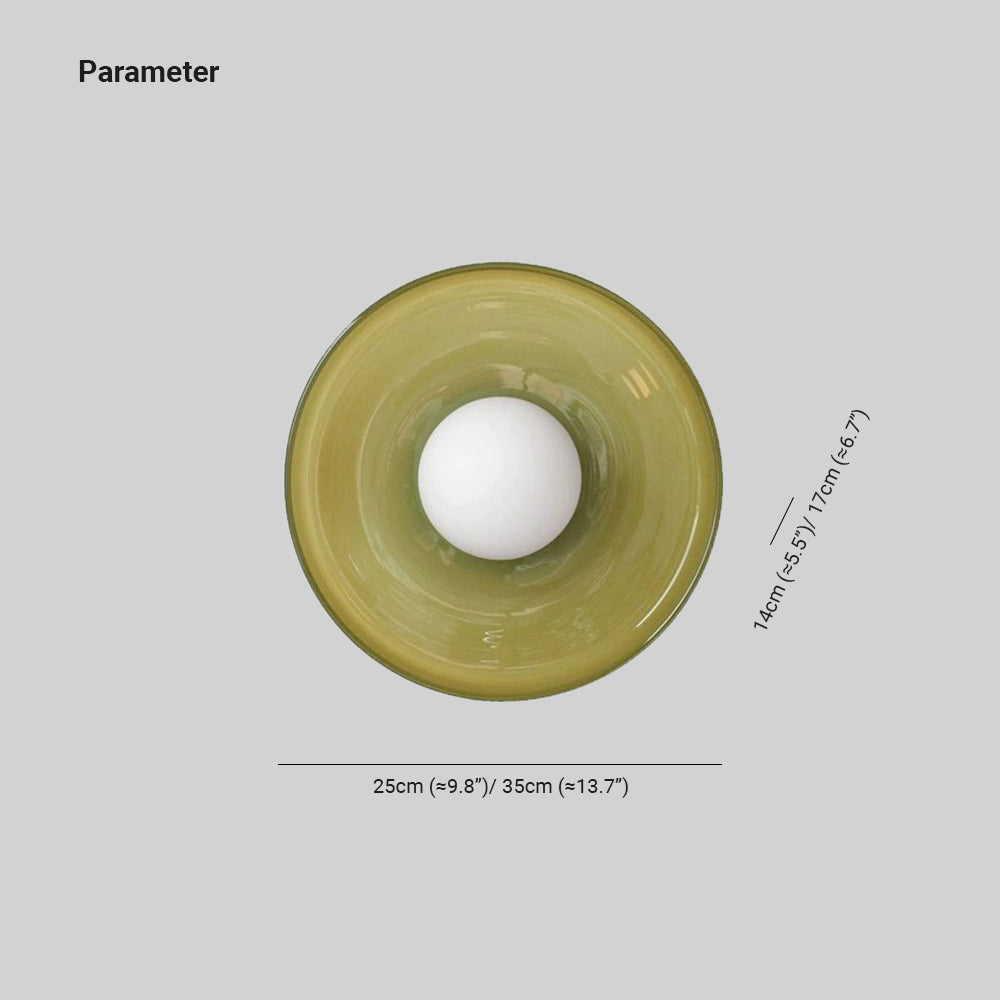 Leilani Modern LED Deckenleuchte Schale Wohnzimmer Metall Glas