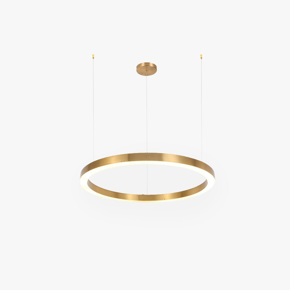 Arisha Modern Pendelleuchte Ring Wohnzimmer Schlafzimmer, Gold, Metall Acryl