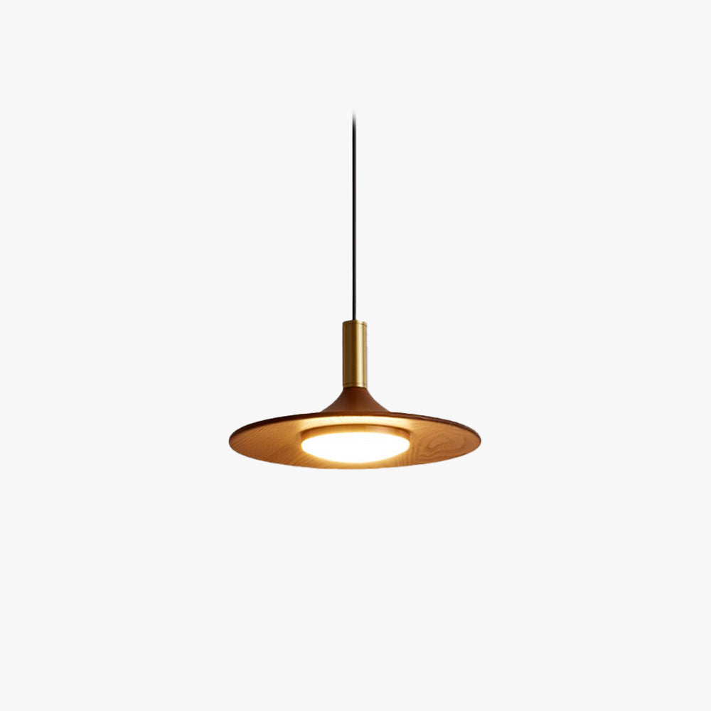 Arisha Modern LED Pendelleuchte Braun Wohn/Schlaf/Esszimmer Metall&Holz 1/2/3-flammig ∅25CM/35CM