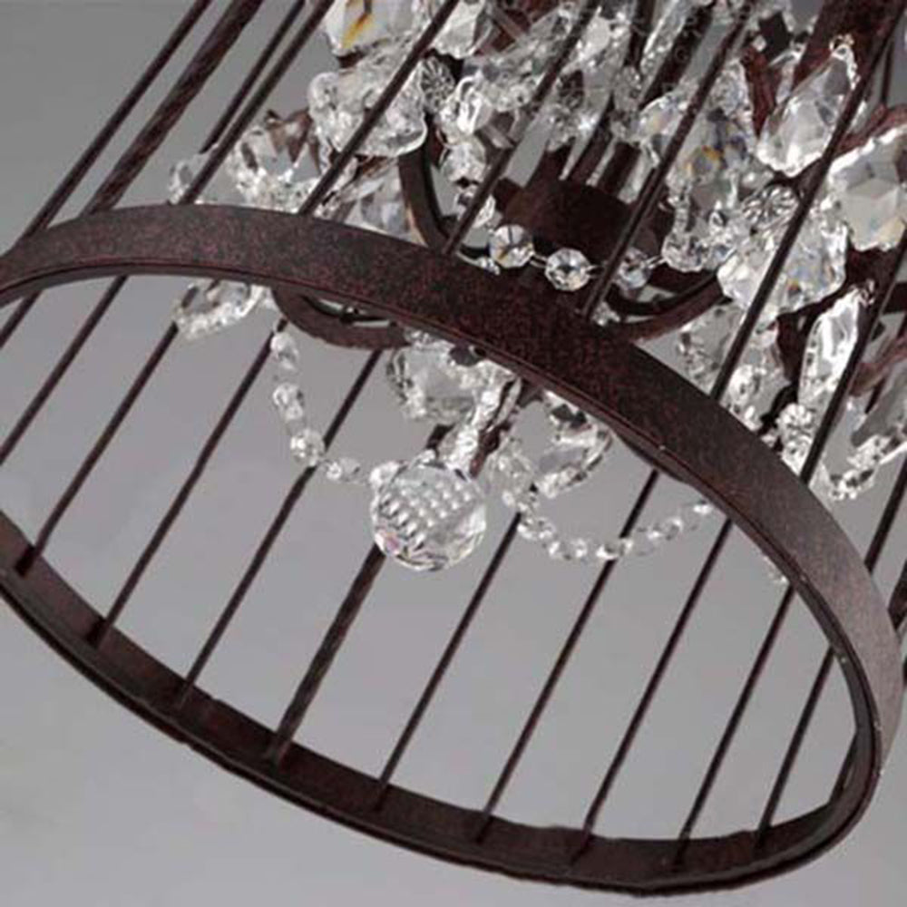 Kristy Vintage Vogelkäfig LED Pendelleuchte Schwarz/Weiß Wohn/Esszimmer Metall