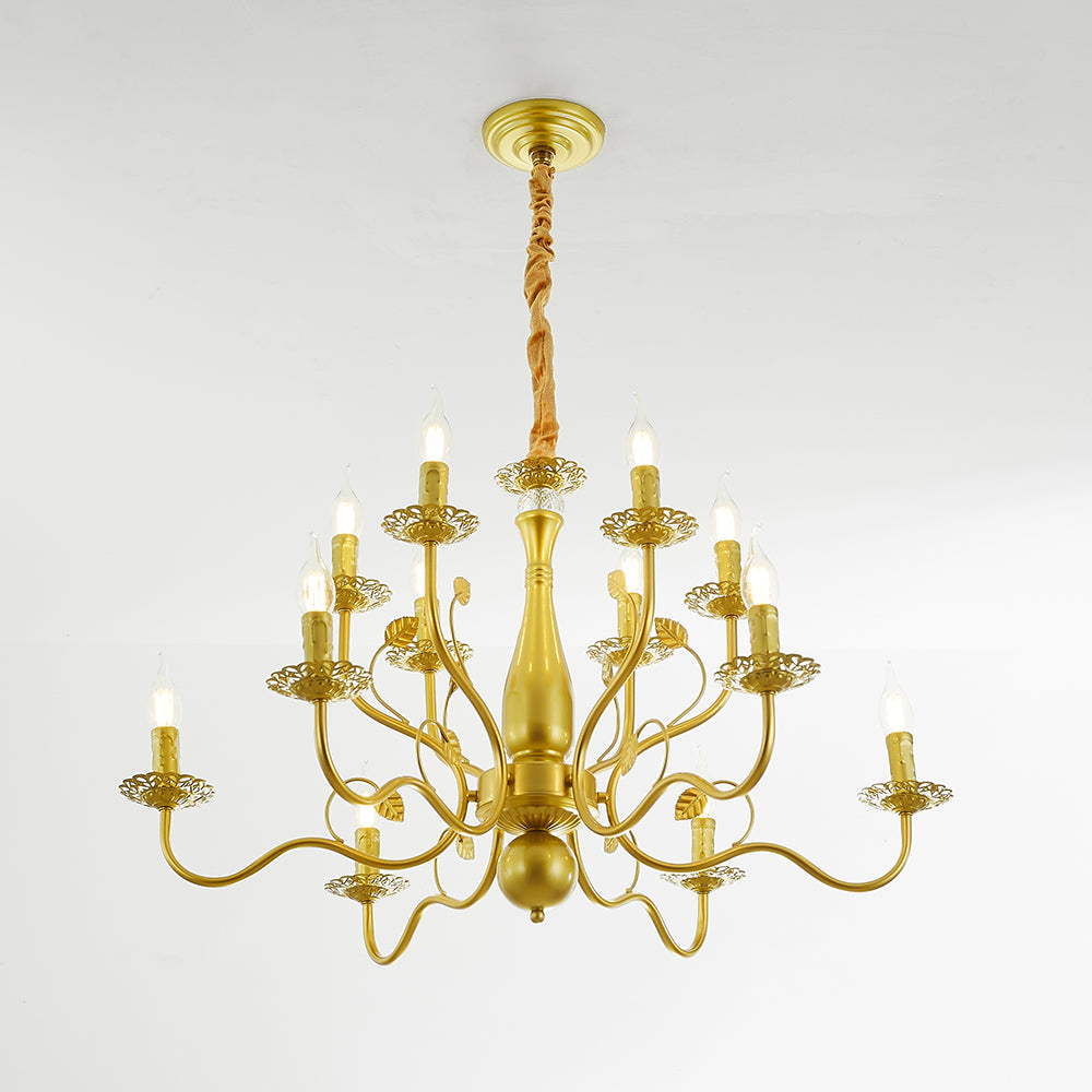 Kristy Kronleuchter Schwarz & Gold, 6/12/16-flammig-Letslighting