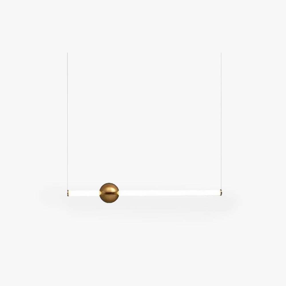 Arisha Modern LED Pendelleuchte Weiß/Gold Wohn/Schlafzimmer Metall&Glas 60CM Lang