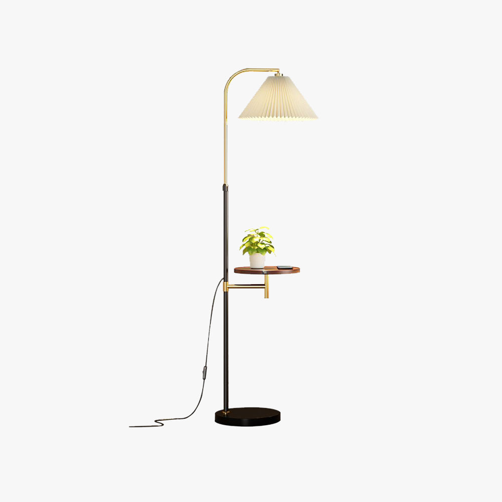 Muto Modern LED Stehlampe Gold/Schwarz Wohn/Schlaf/Arbeitszimmer Metall&Textil