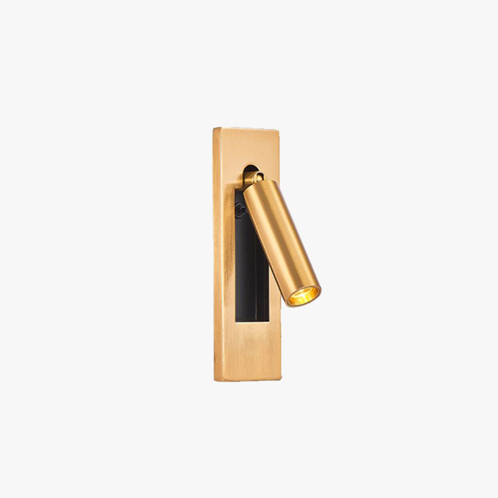 Ray Modern LED Drehbar Wandleuchte/Wandstrahler Schwarz/Gold Wohn/Schlafzimmer Metall 18CM Lang