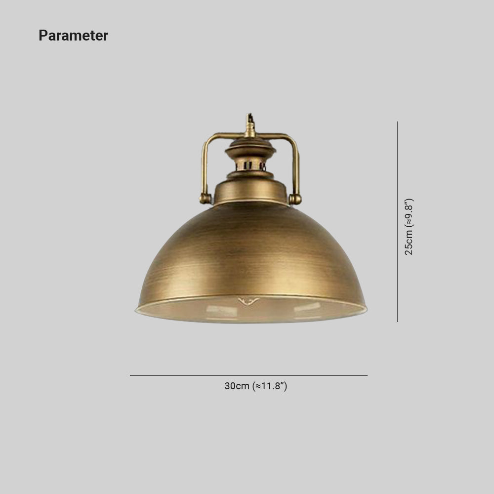 Silva Vintage Jahrgang LED Pendelleuchte Antik Messing Esszimmer/Esstisch Metall ∅ 30CM