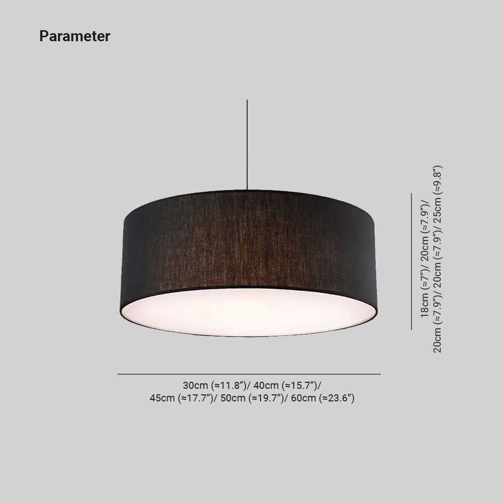 Ritta Modern LED Pendelleuchte Schwarz/Weiß/Beige/Flachsfarben Wohn/Ess/Schlafzimme Metall&Stoff-Letslighting