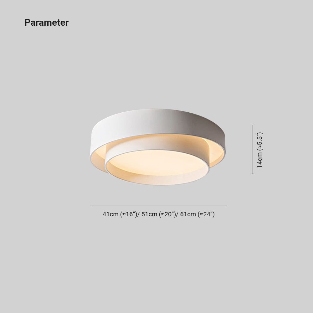 Arux Nordische Art-Déco-Runde Aufbau-Deckenleuchte