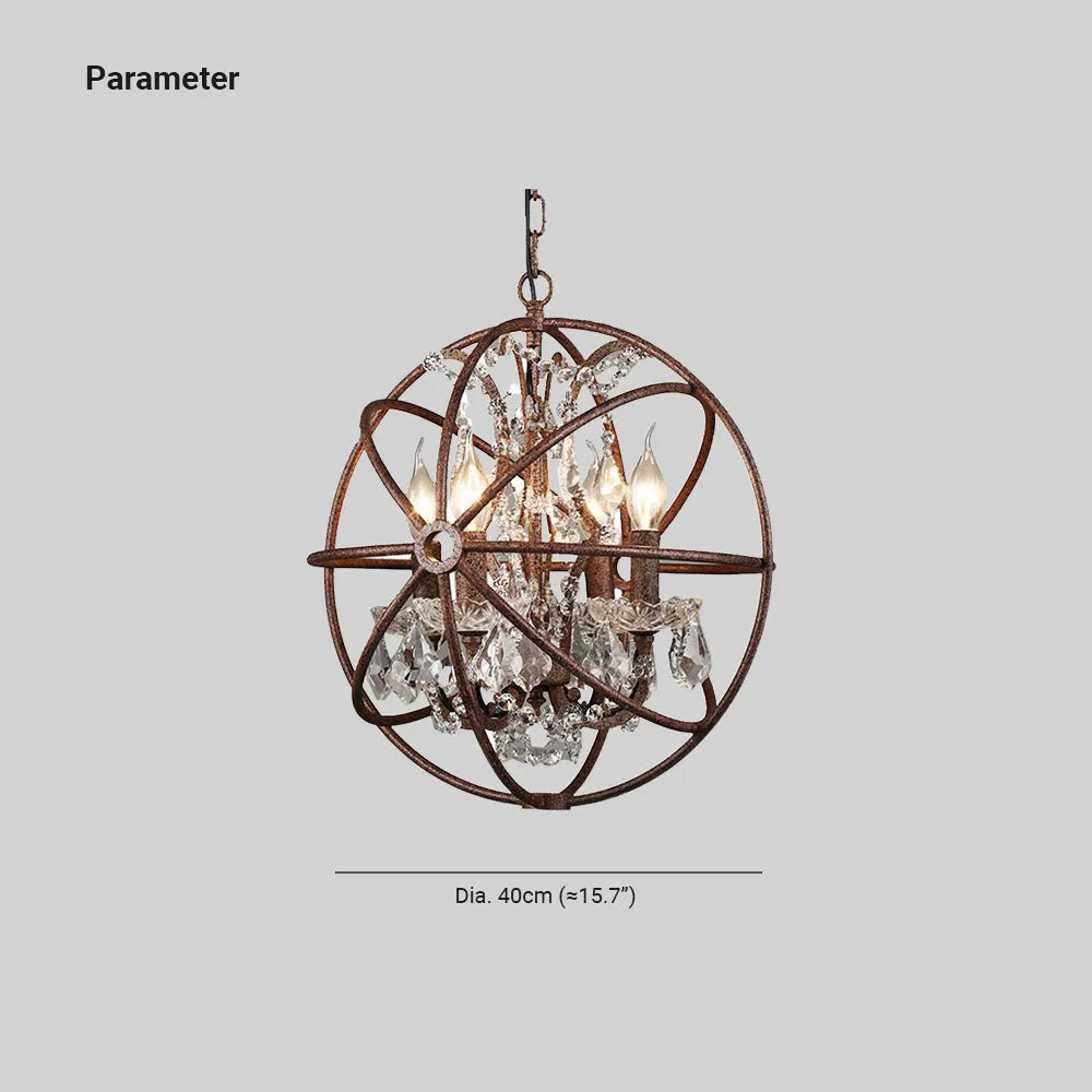 Kristy Rustikale Vintage Pendelleuchte Kerze, Schwarz/Rost, Metall