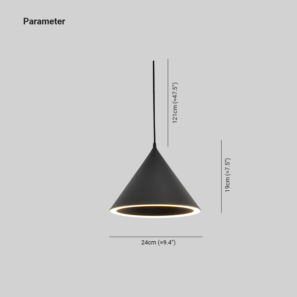Valentina Minimalistische LED Pendelleuchte Weiß/Schwarz Schlafzimmer Acryl