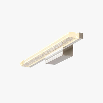 Arisha Modern Rechteckige LED WandleuchteSilber Badezimmer Metall Acryl Größen 20/40/59/80/99 cm