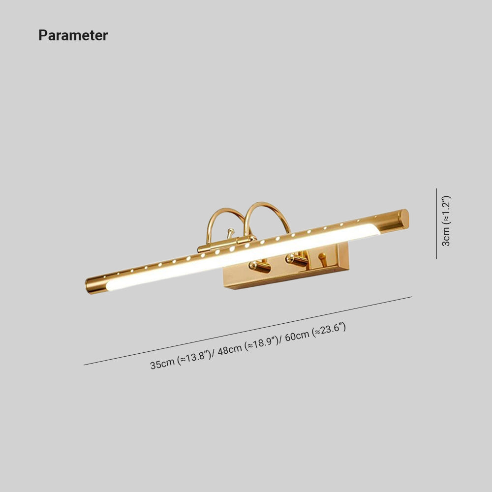 Arisha Modern Linear LED Wandleuchte Gold Badezimmer/Küche Metall Acryl