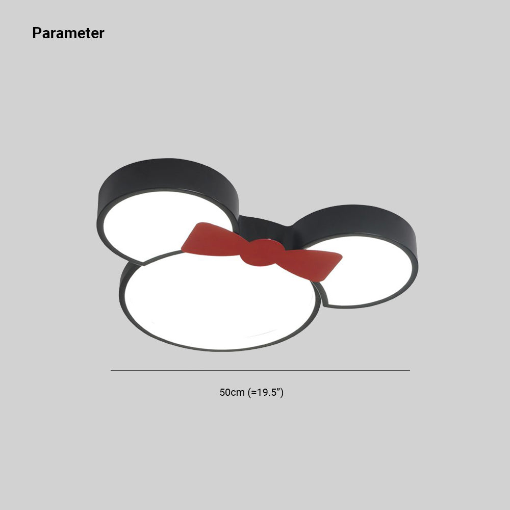 Freja Moderne LED Deckenleuchte Schwarz Schlafzimmer/Kinderzimmer