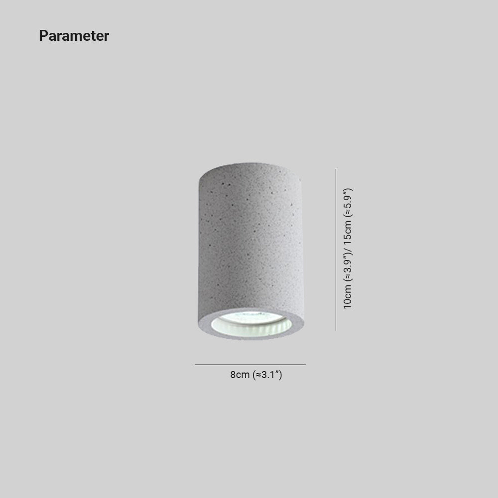 Arisha Deckenleuchte Zylinder-Korridor, 3 Farben Zement