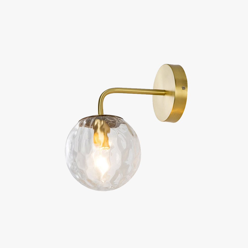 Valentina Spiegelfront Wandleuchte,2 Farben, Metall Glas