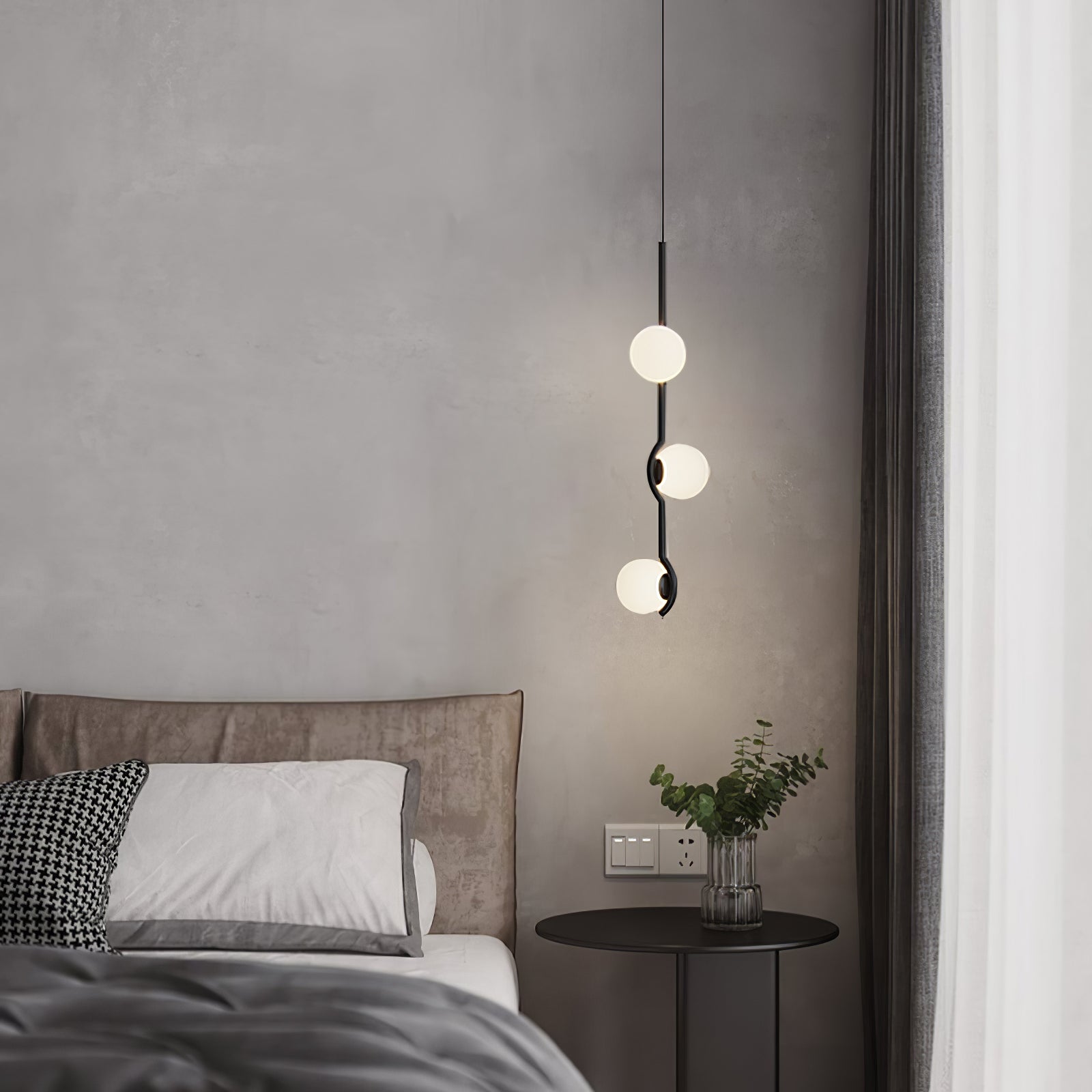 Noir Minimalistische Glas Pendelleuchte-Letslighting