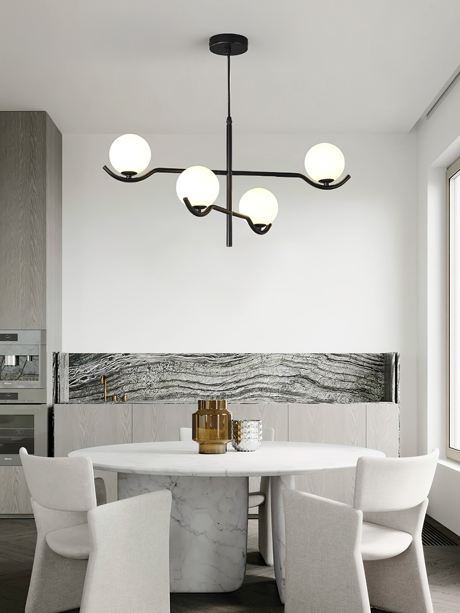 Noir Minimalistische Glas Pendelleuchte-Letslighting