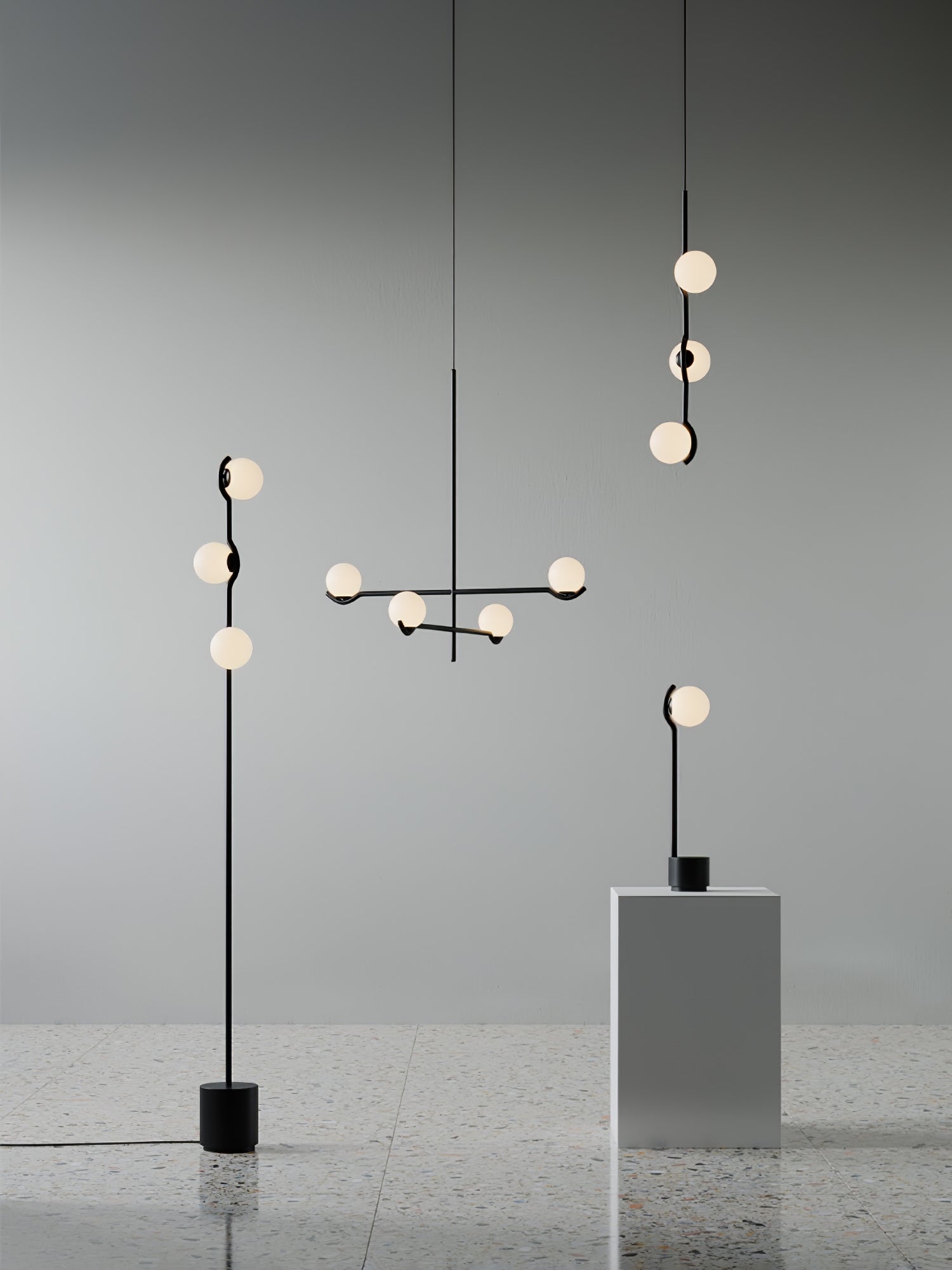 Noir Minimalistische Glas Pendelleuchte-Letslighting