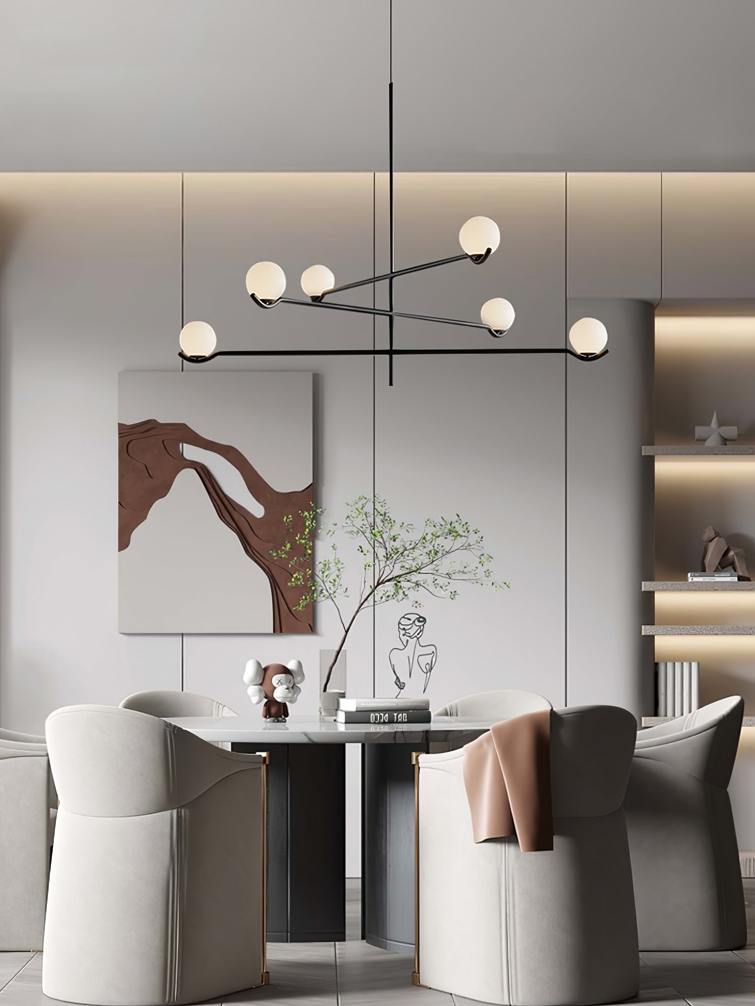 Noir Minimalistische Glas Pendelleuchte-Letslighting