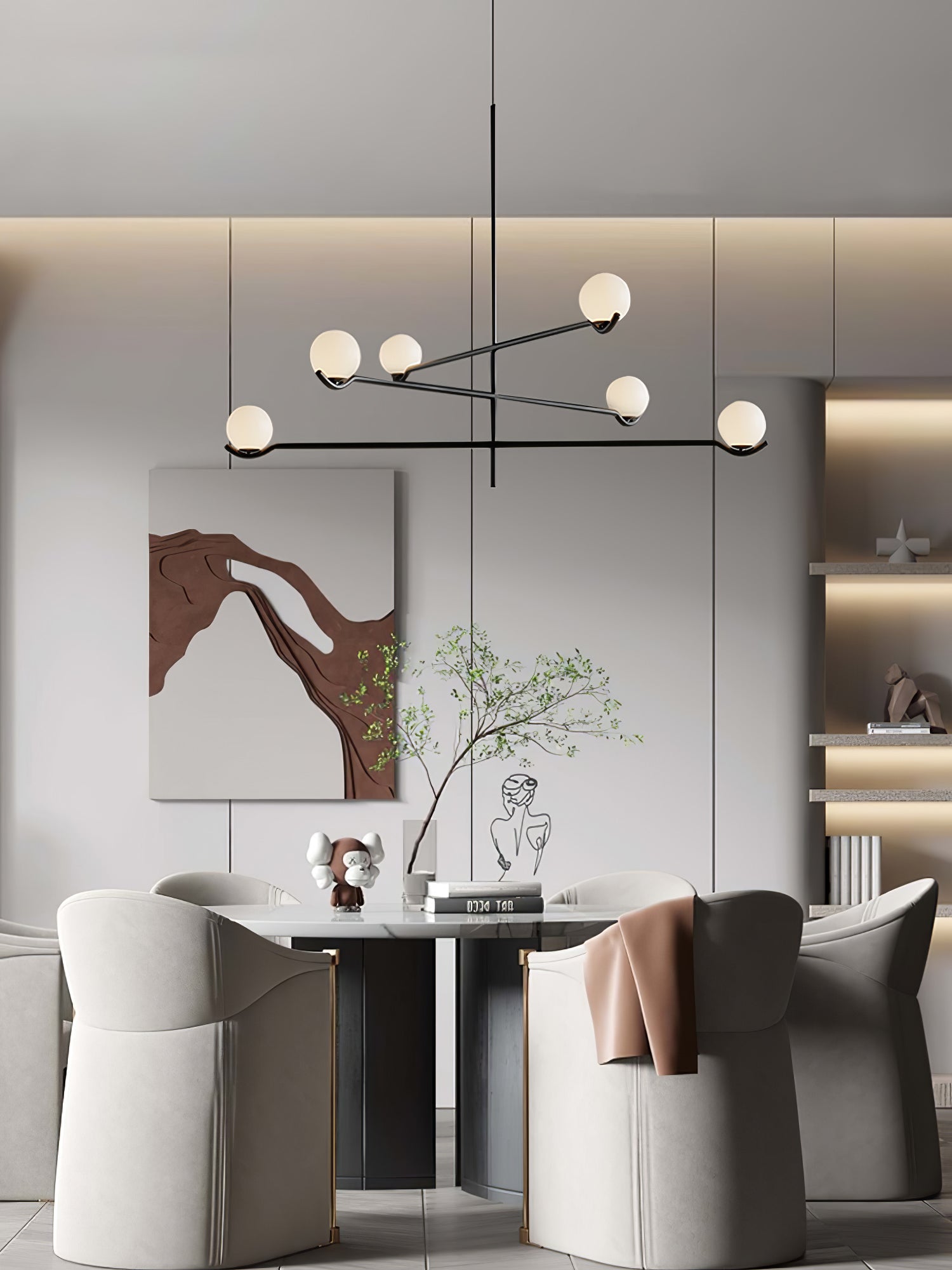 Noir Minimalistische Glas Pendelleuchte-Letslighting