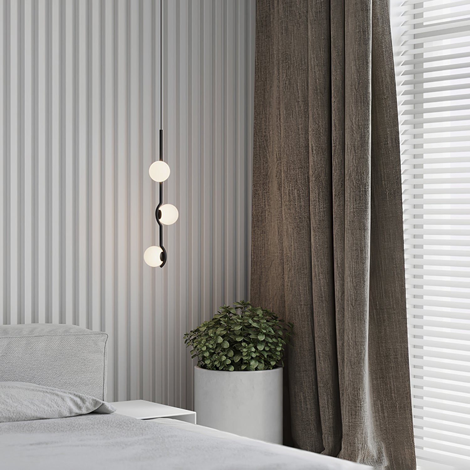 Noir Minimalistische Glas Pendelleuchte-Letslighting