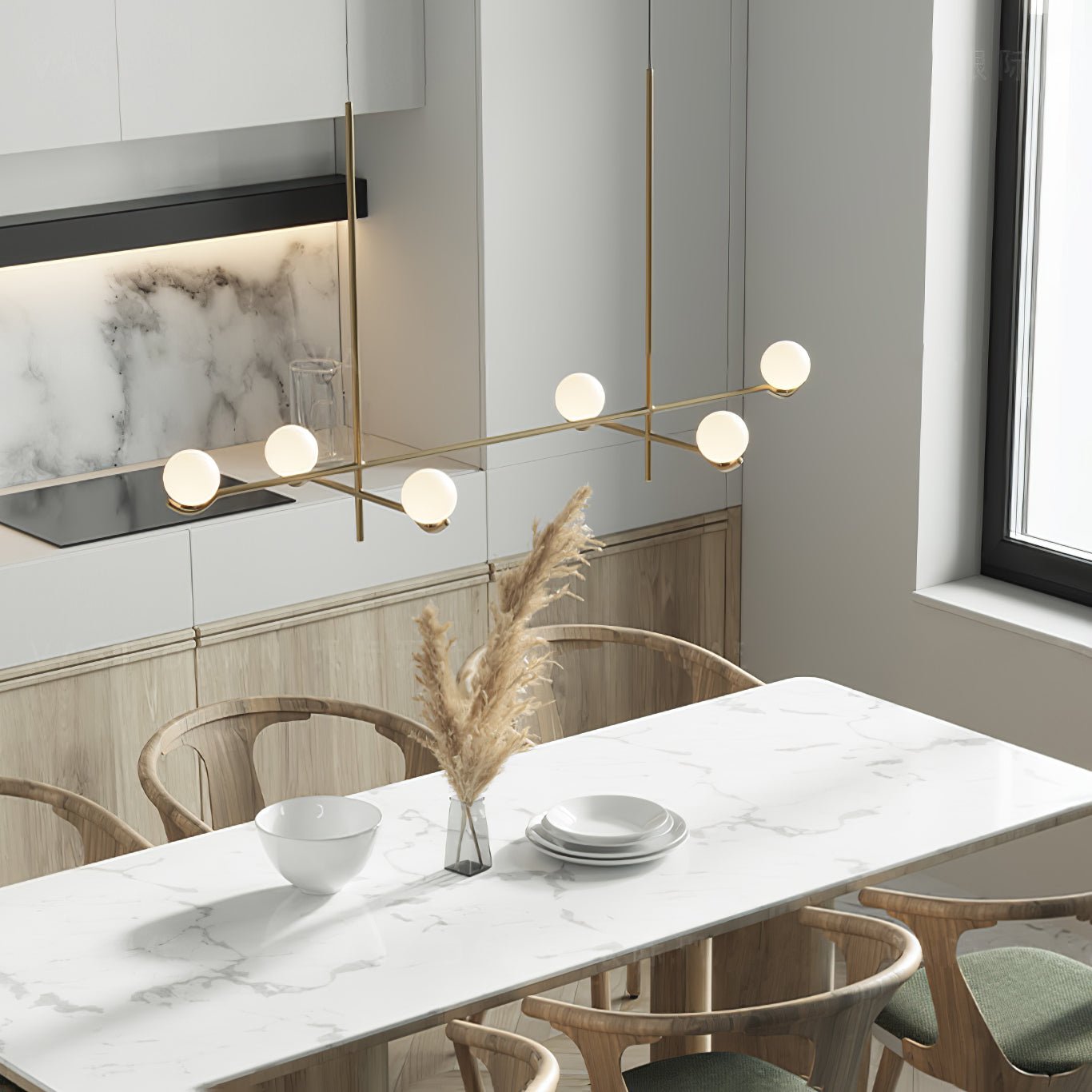 Noir Minimalistische Glas Pendelleuchte-Letslighting
