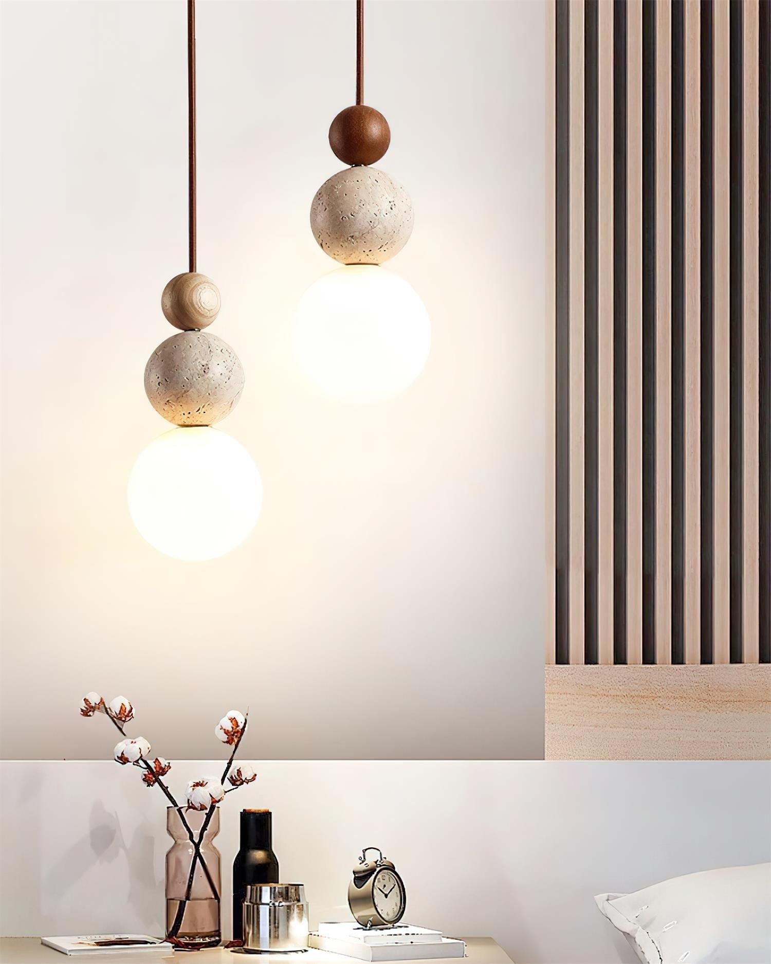 Ball Travertine Pendant Lamp - Letslighting
