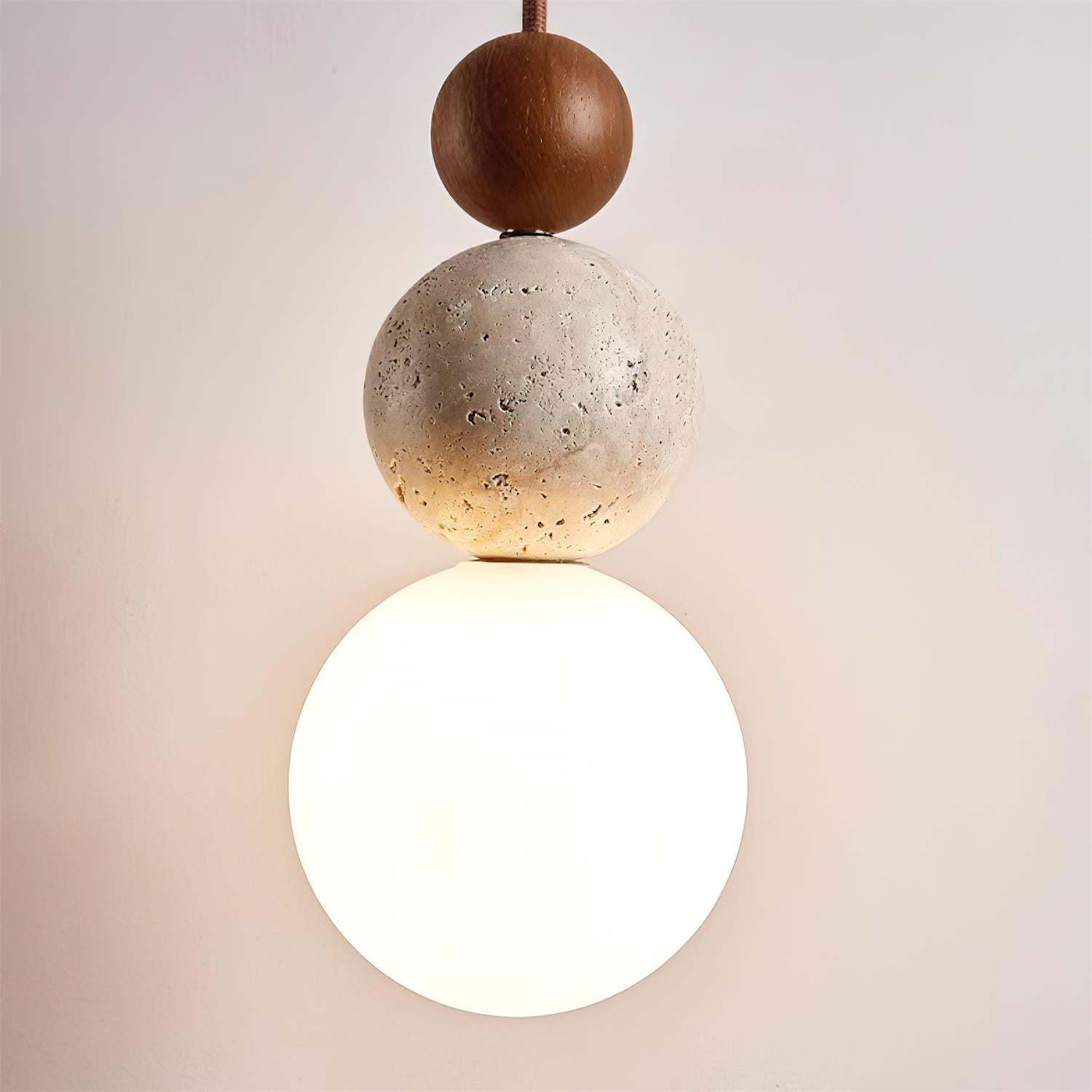 Ball Travertine Pendant Lamp - Letslighting