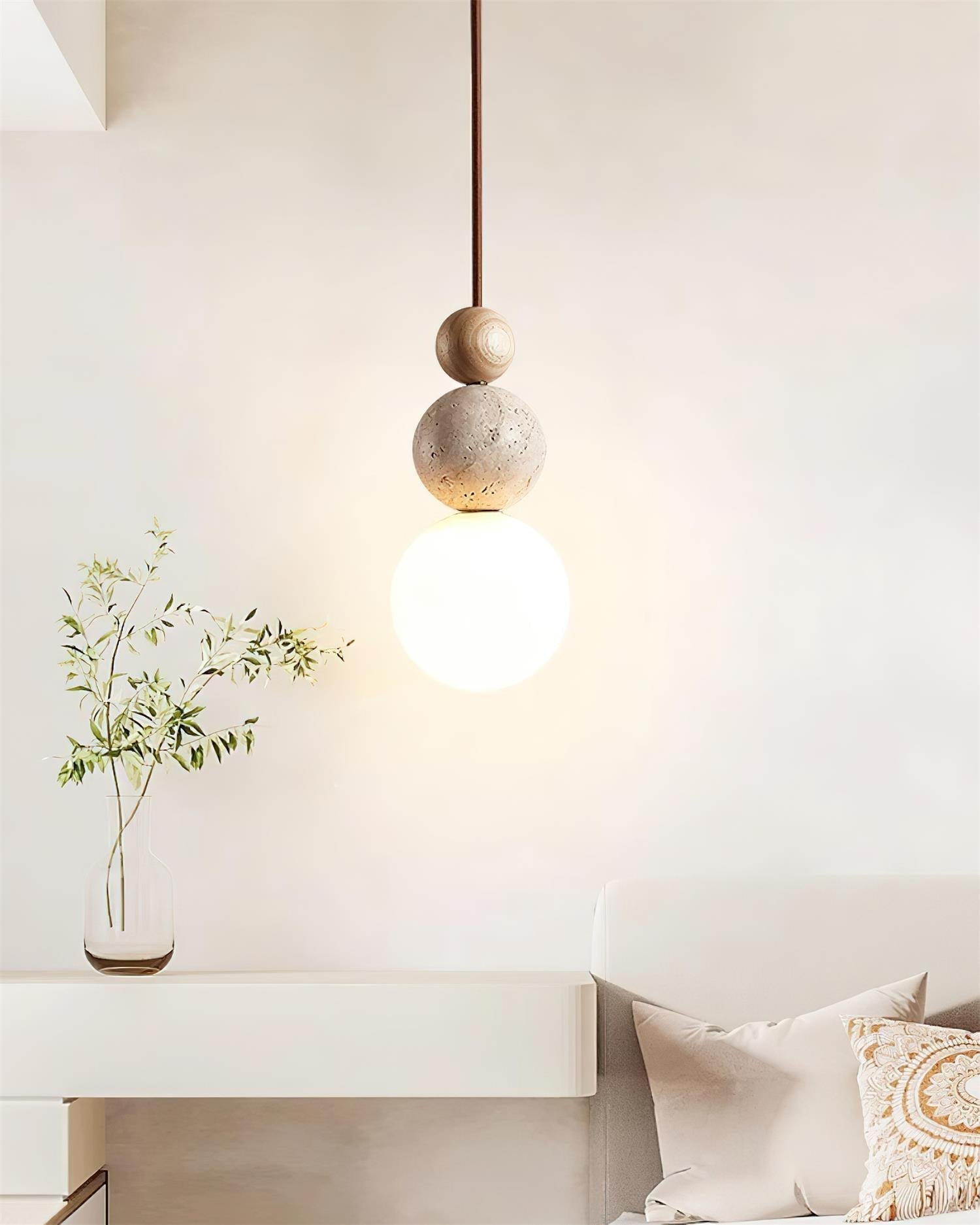 Ball Travertine Pendant Lamp - Letslighting