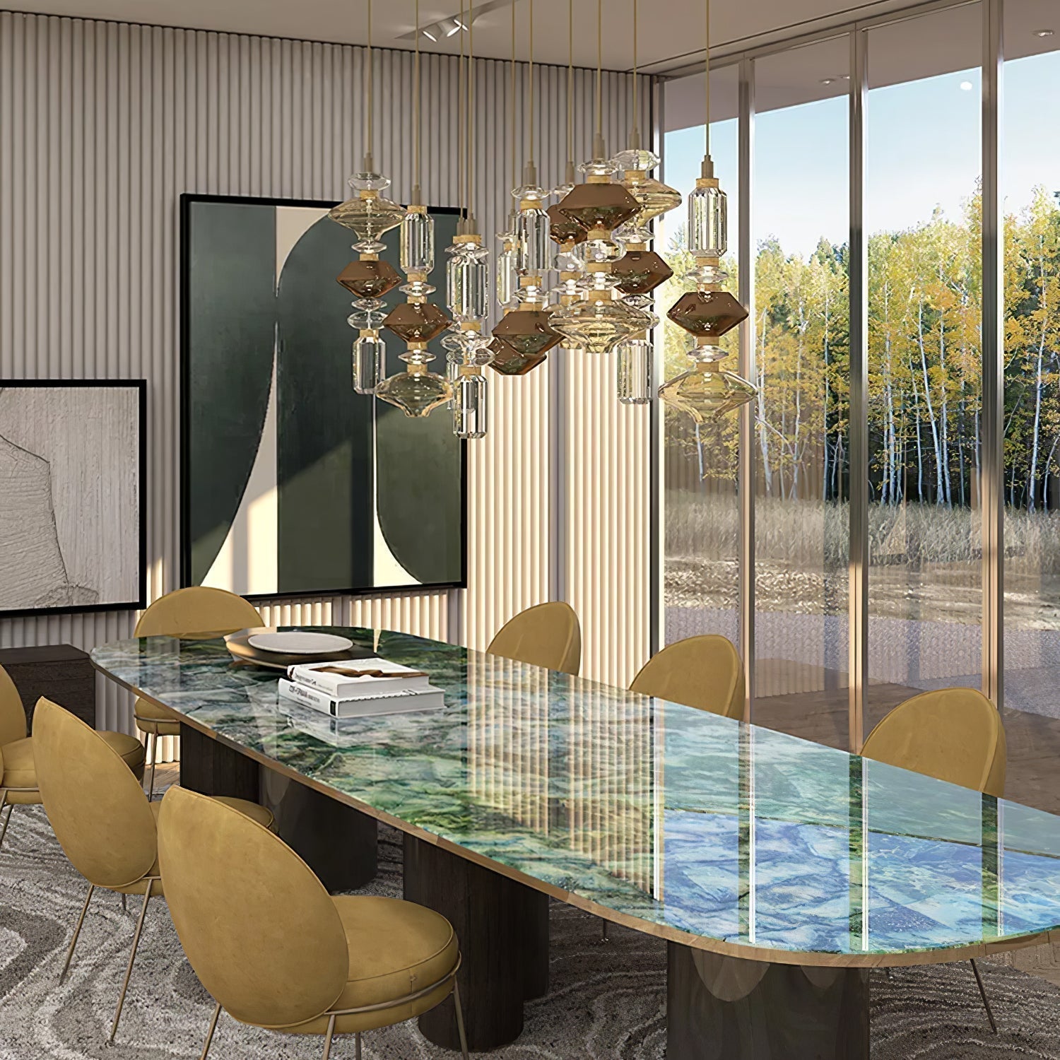 Vionisis Glas Luxus Pendelleuchte-Letslighting