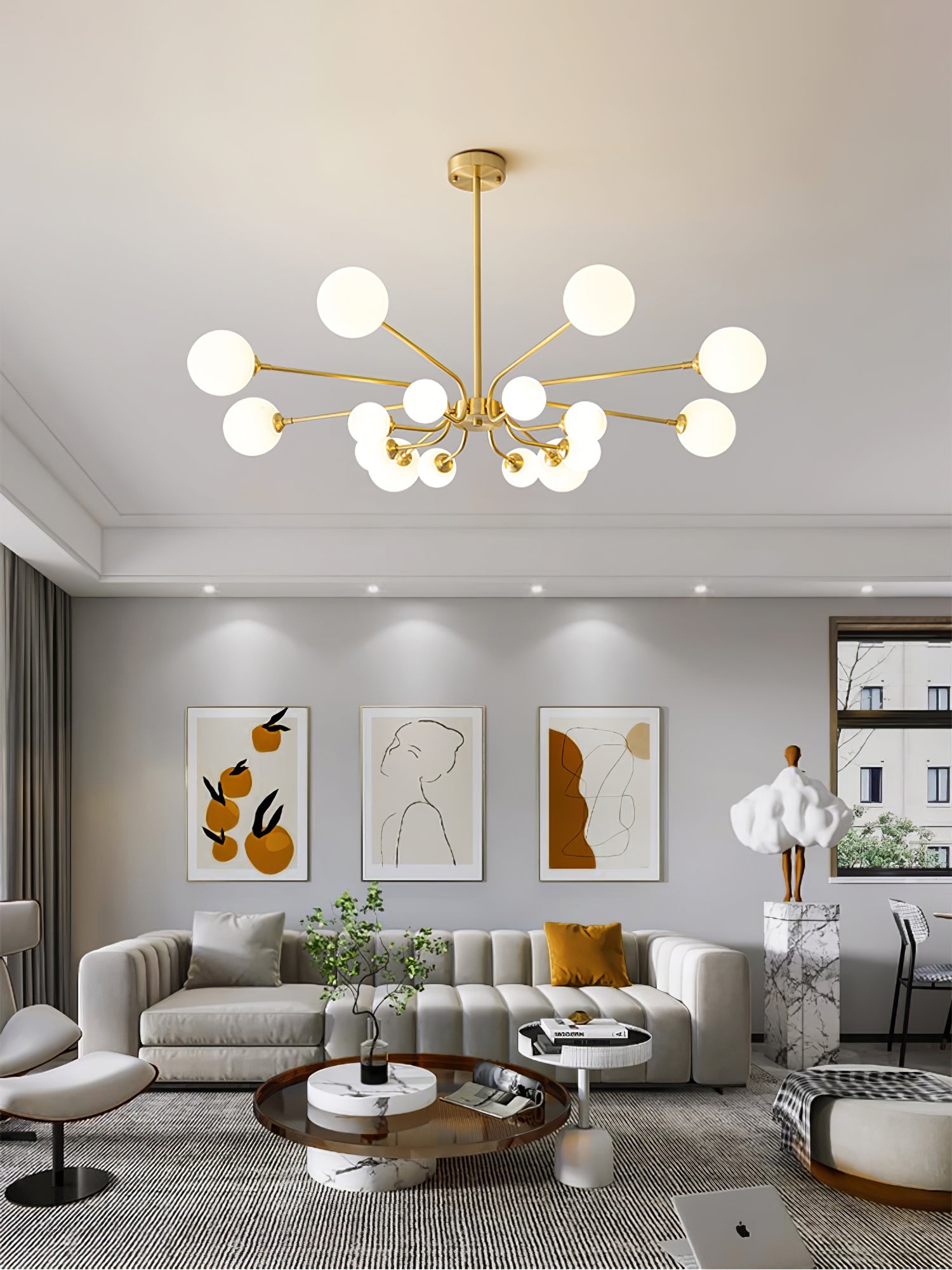 Aurora Kronleuchter Globe Arm Modern-Letslighting