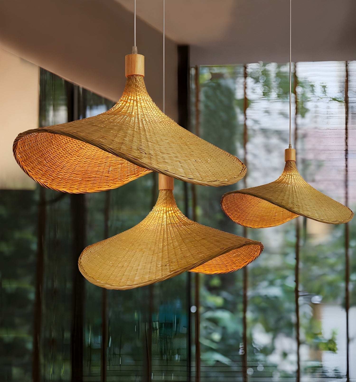 Marona Rattan-Vintage-Pendelleuchte-Letslighting