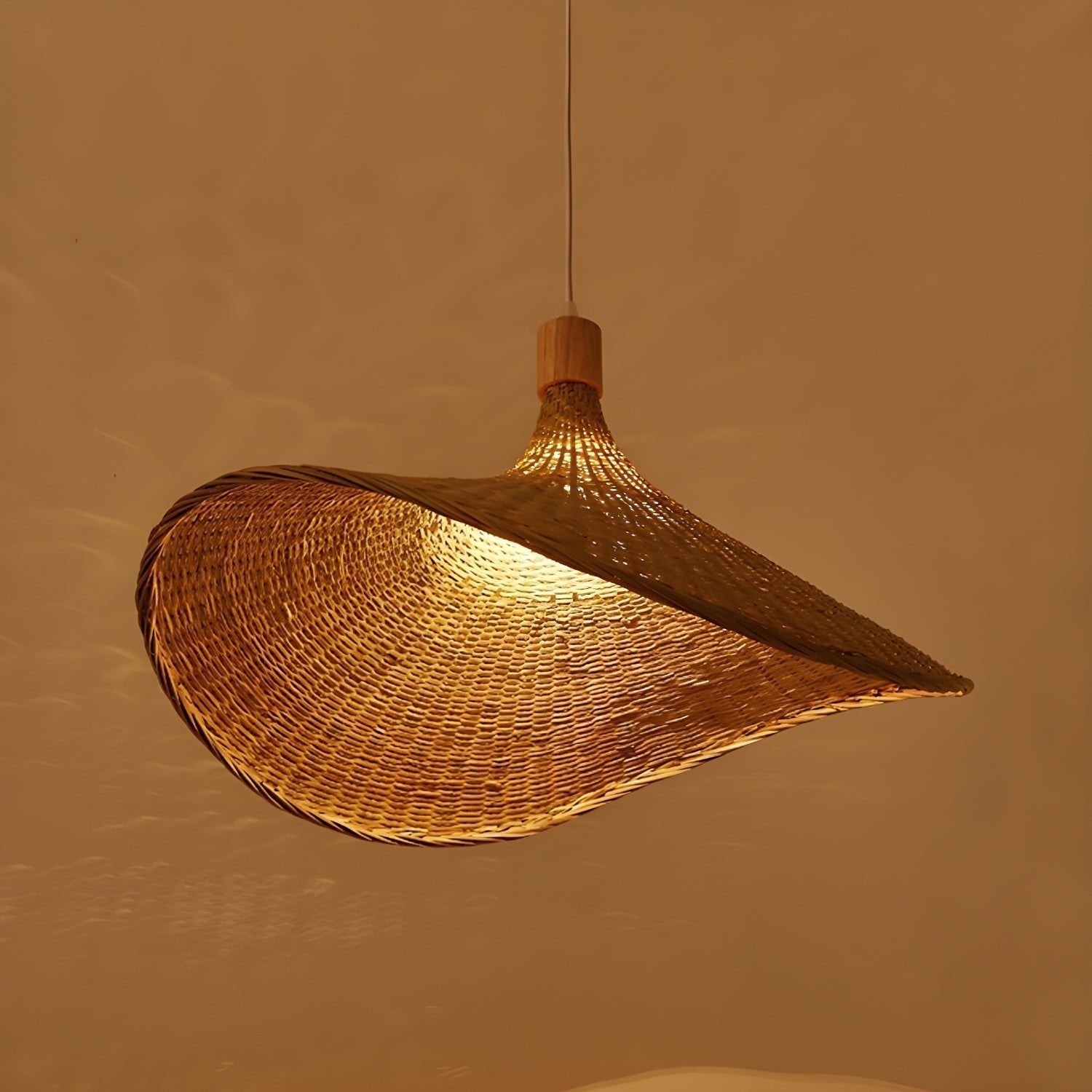 Marona Rattan-Vintage-Pendelleuchte-Letslighting
