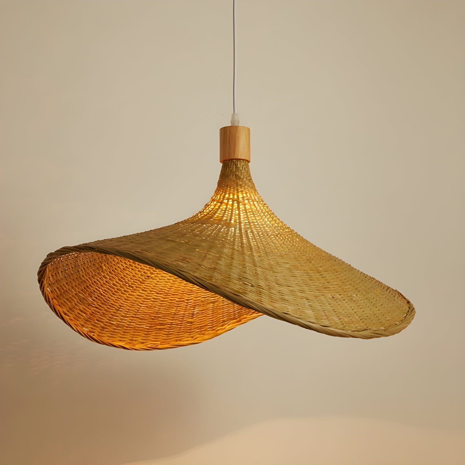 Marona Rattan-Vintage-Pendelleuchte-Letslighting