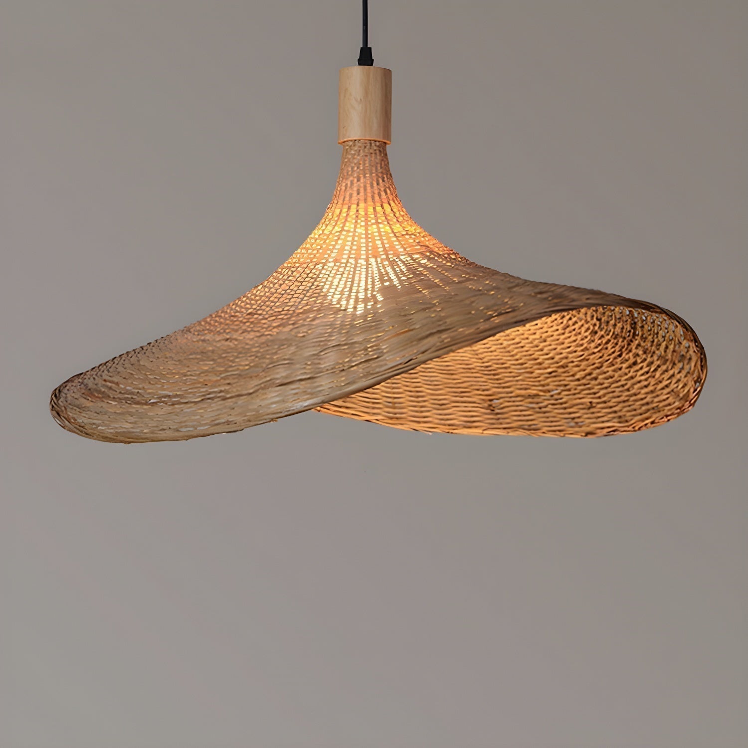 Marona Rattan-Vintage-Pendelleuchte-Letslighting