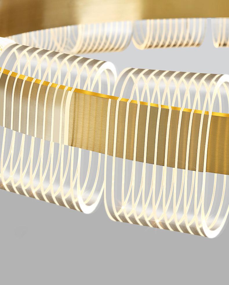 Abrahamson Modern Minimalist Luxury Bangle Metal Chandelier - Blowlighting