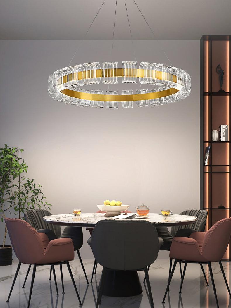Abrahamson Modern Minimalist Luxury Bangle Metal Chandelier - Blowlighting