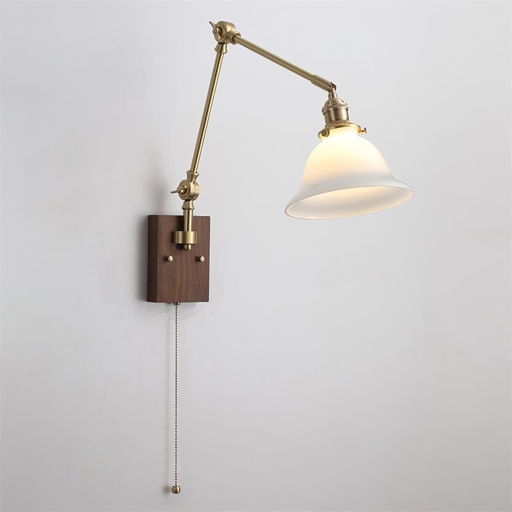 Tatum Minimalistische Moderne Wandleuchte aus Messing und Glas-Letslighting