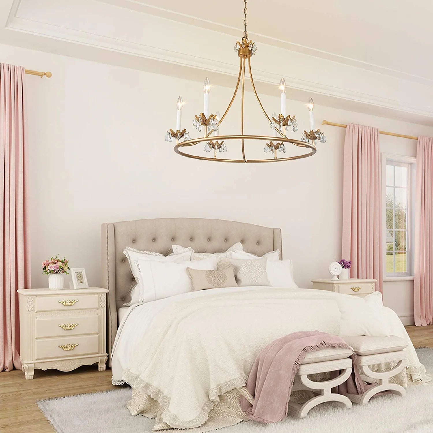 Yrvuvyh Vintage Industrial Luxury Brass Crystal Chandelier - Letslighting