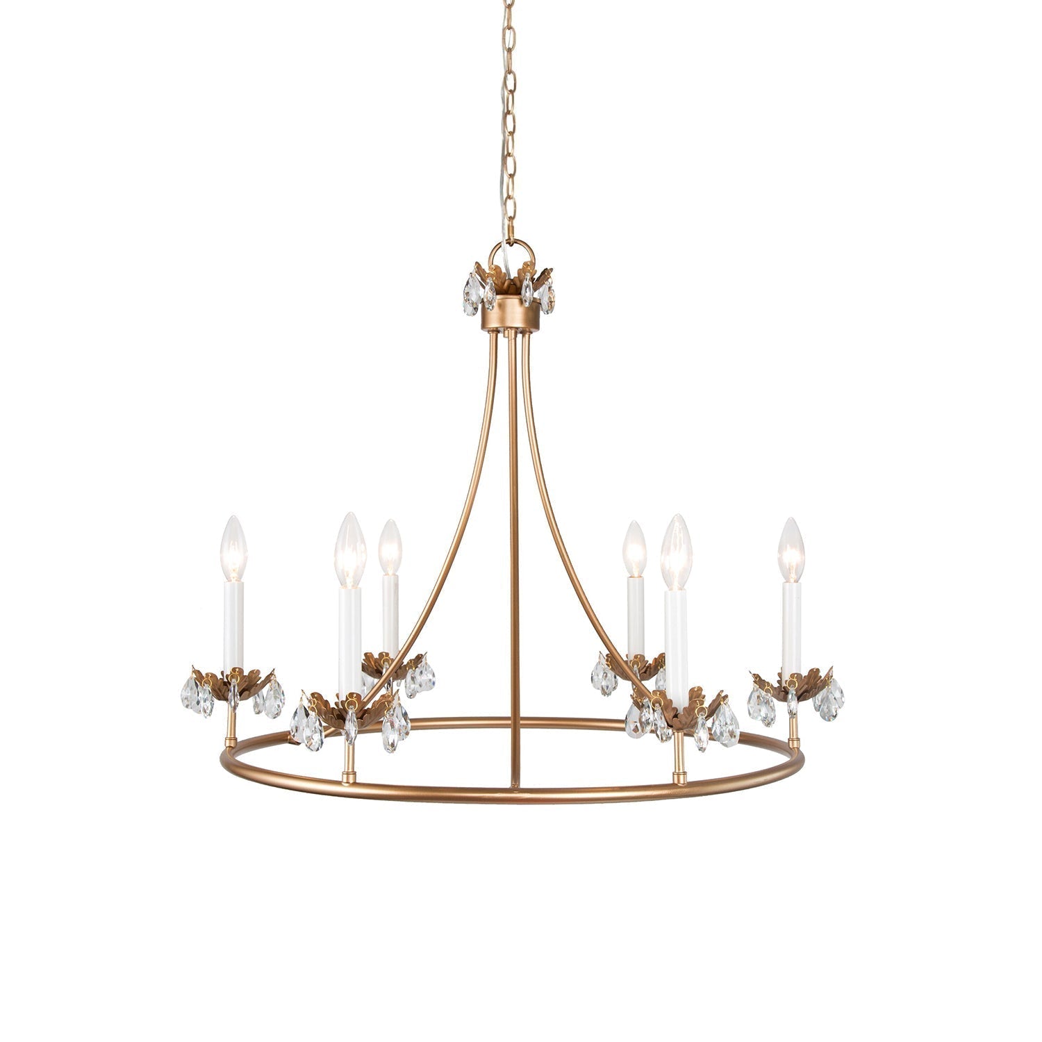 Yrvuvyh Vintage Industrial Luxury Brass Crystal Chandelier - Letslighting