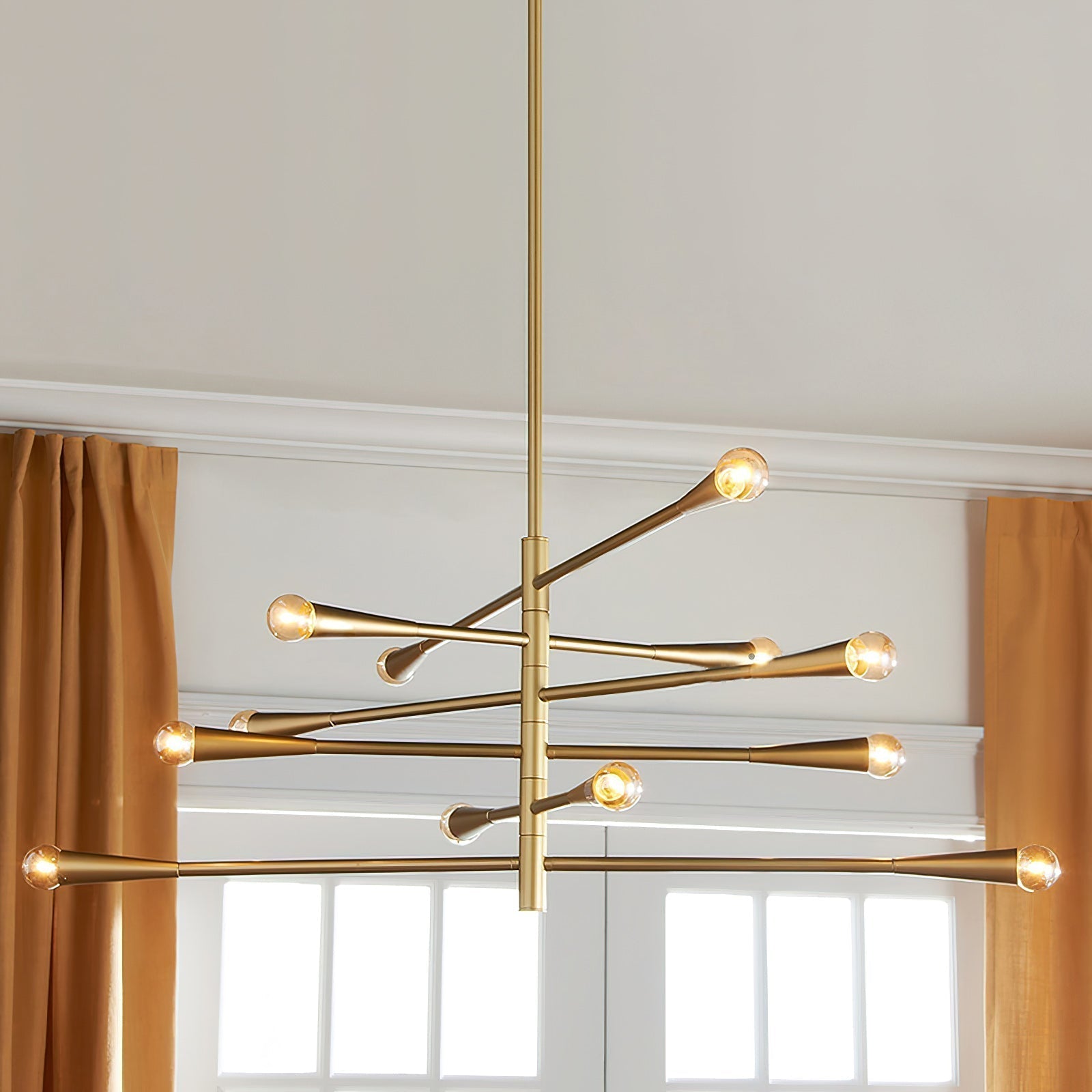 Sifuvyu Modern Minimalist Brass Metal Chandelier - Letslighting