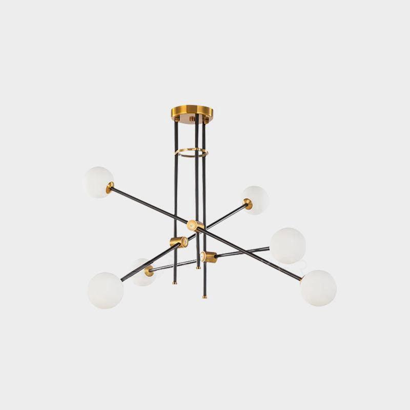 Lustra Kronleuchter SI Messing Glas Globus-Letslighting