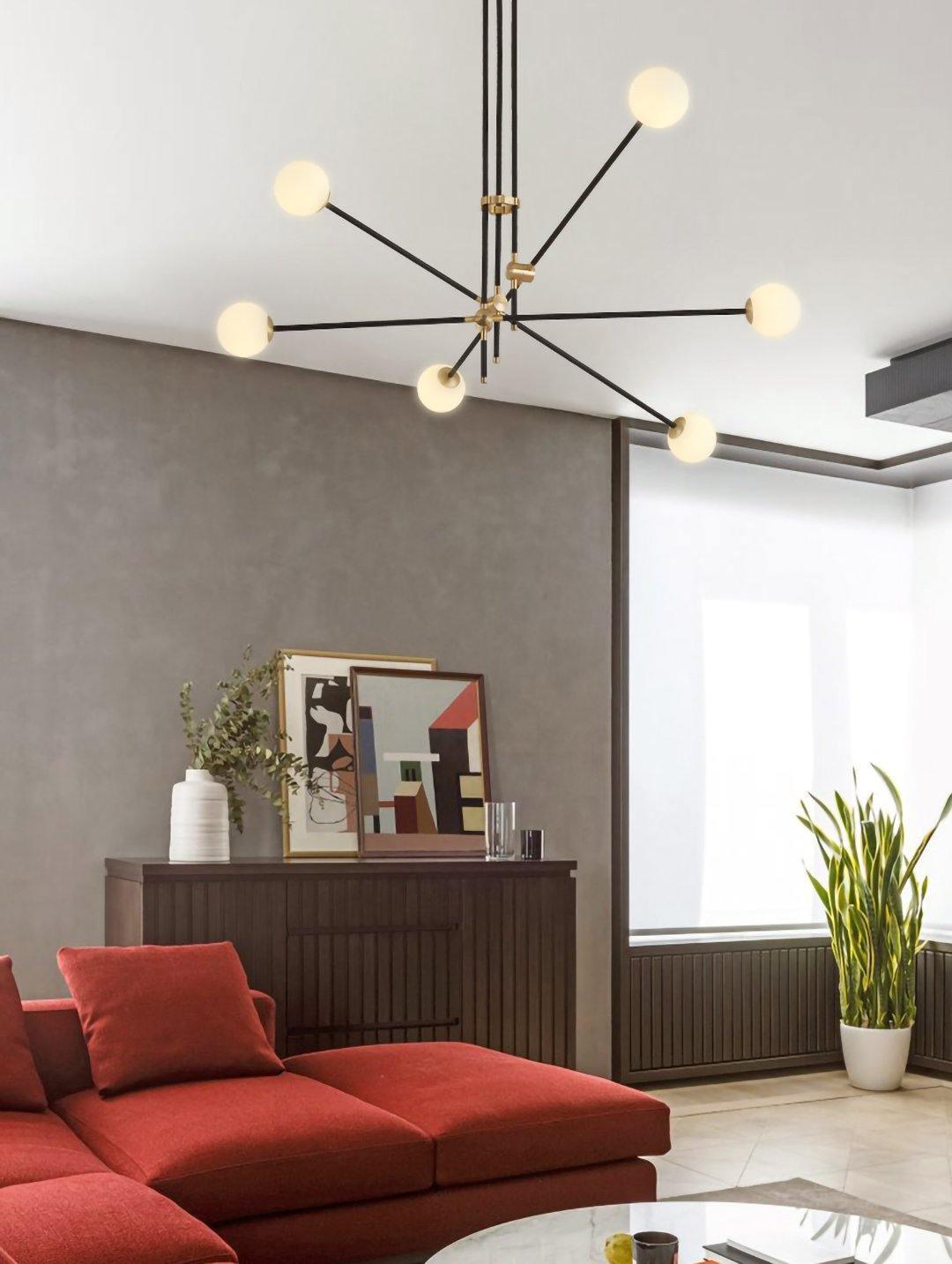 Lustra Kronleuchter SI Messing Glas Globus-Letslighting