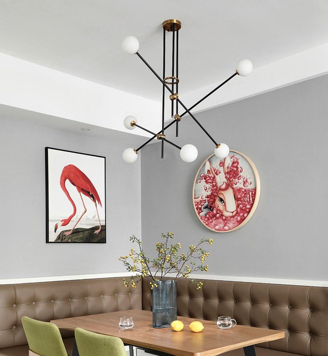 Lustra Kronleuchter SI Messing Glas Globus-Letslighting