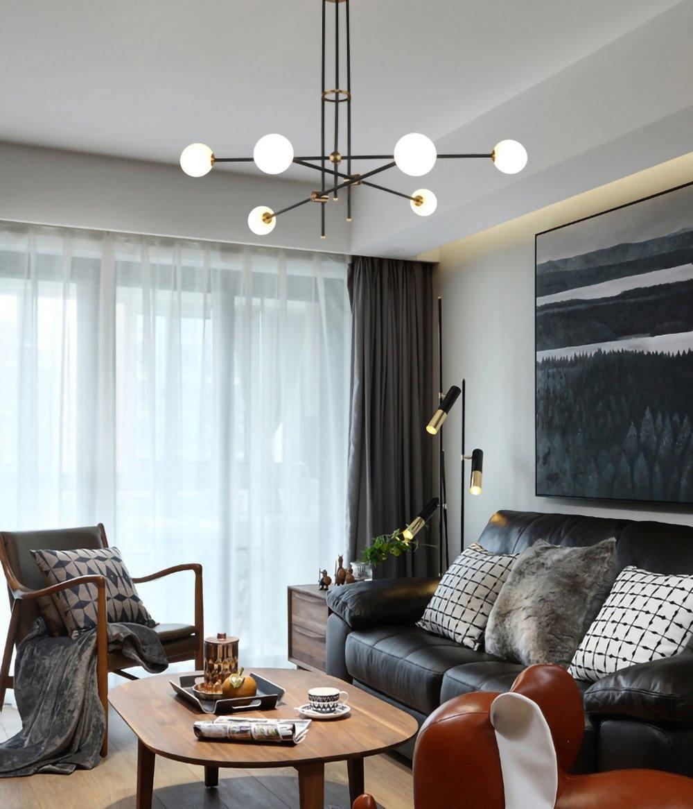 Lustra Kronleuchter SI Messing Glas Globus-Letslighting