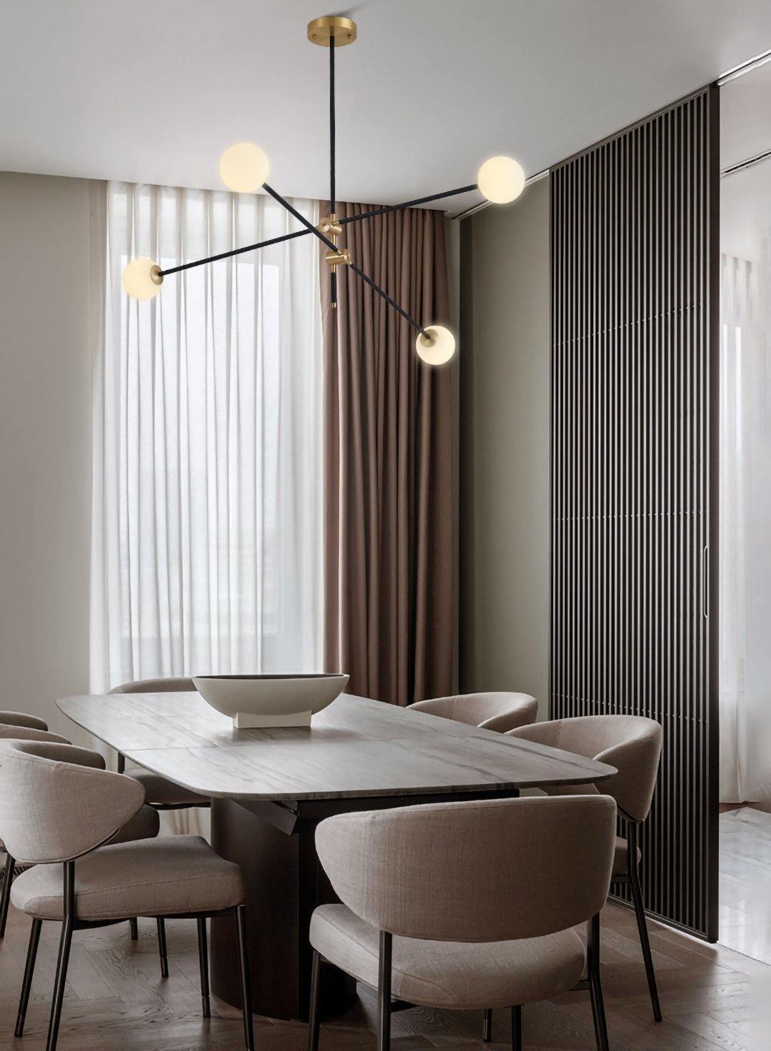 Lustra Kronleuchter SI Messing Glas Globus-Letslighting
