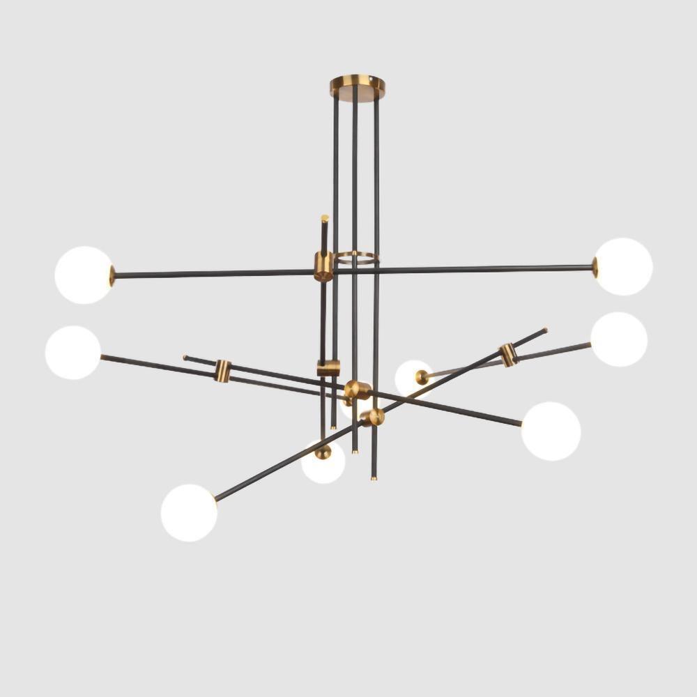 Lustra Kronleuchter SI Messing Glas Globus-Letslighting