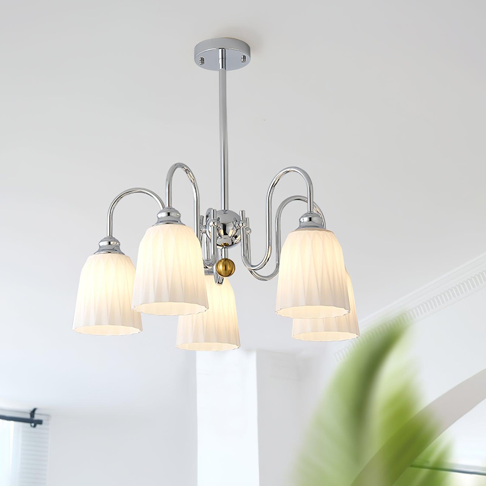 Micah Vintage Kronleuchter aus Glas und Metall-Letslighting